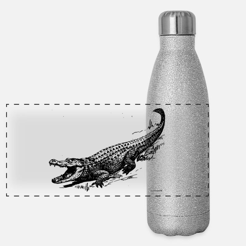 kroko 32 Panorama Glitzer Isolierflasche 500 ml