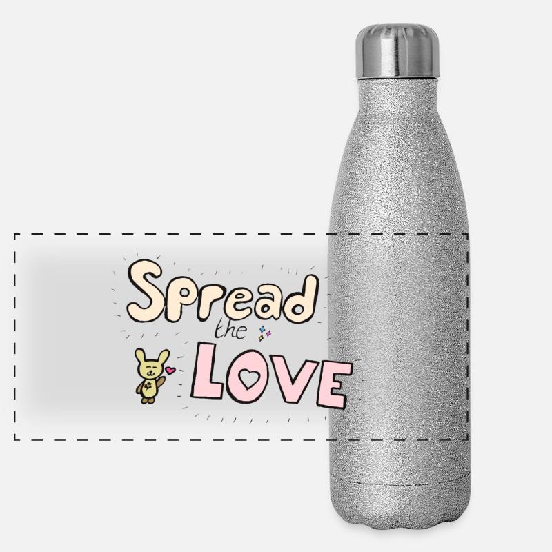 Spread the Love Panoramic Glitter Thermal Bottle 500 ml