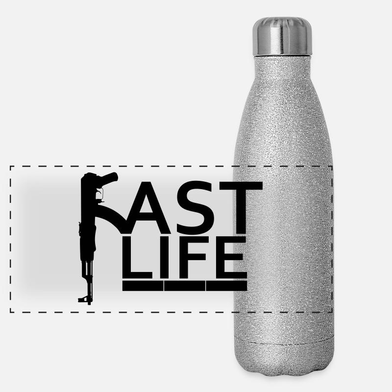 Fast Life Panorama Glitzer Isolierflasche 500 ml