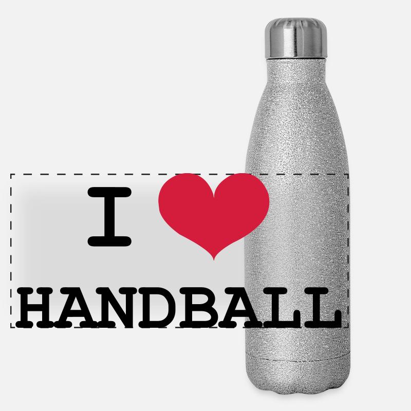 I Love Handball Gourde isotherme panoramique pailletée 500 ml