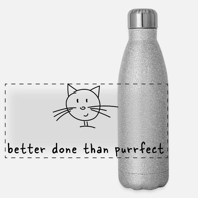 Sagesse du chat Gourde isotherme panoramique pailletée 500 ml