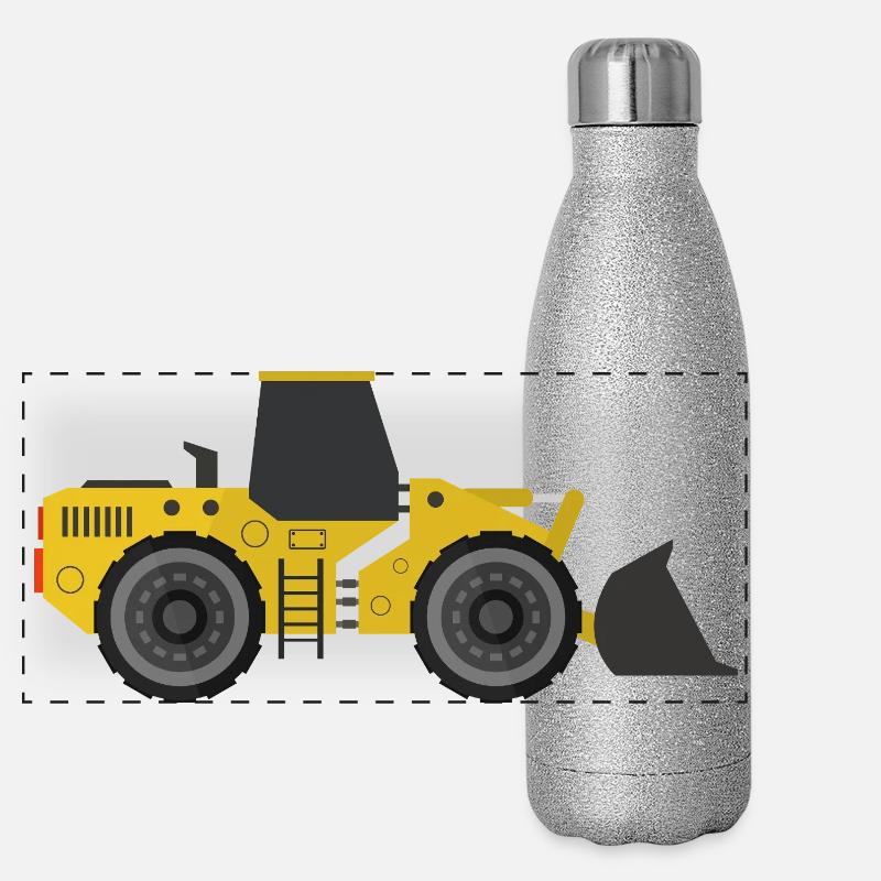 Bagger Panorama Glitzer Isolierflasche 500 ml