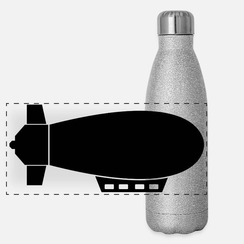 Luftschiff Panorama Glitzer Isolierflasche 500 ml
