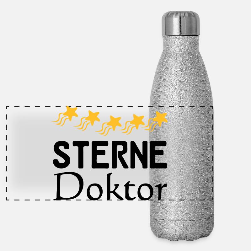 Sterne Doktor Geschenk Panorama Glitzer Isolierflasche 500 ml