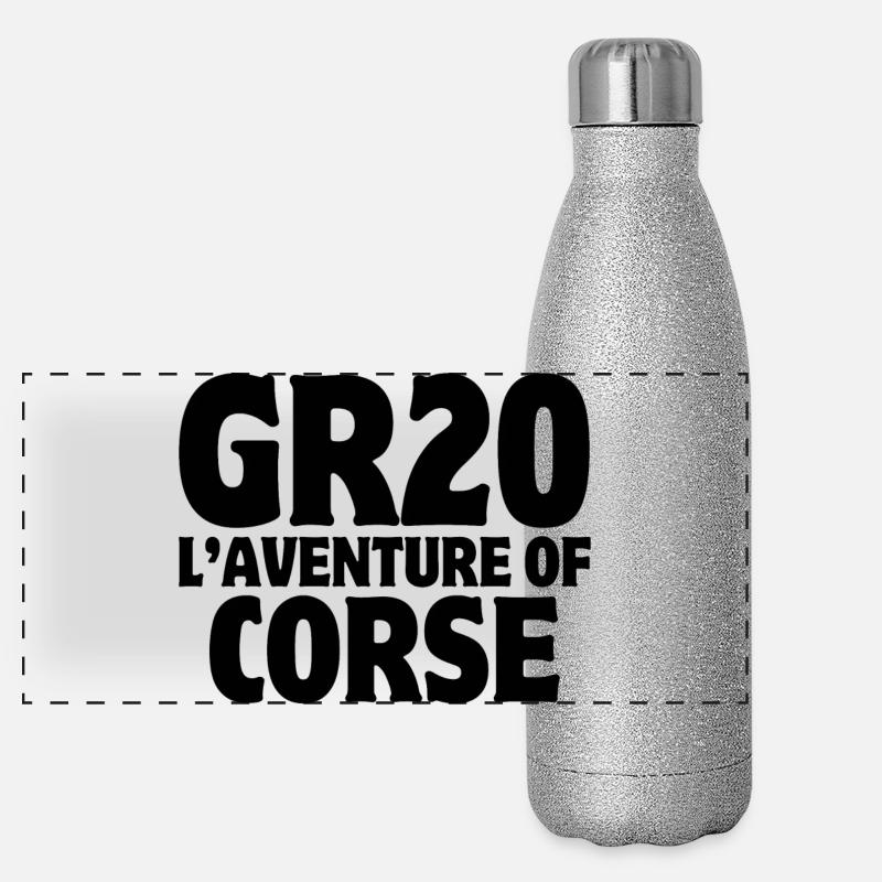 Corse, île de beauté, GR20 Gourde isotherme panoramique pailletée 500 ml