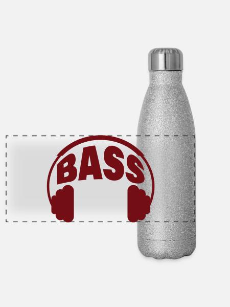 BASS - Panorama Glitzer Isolierflasche 500 ml - Silber Glitzer