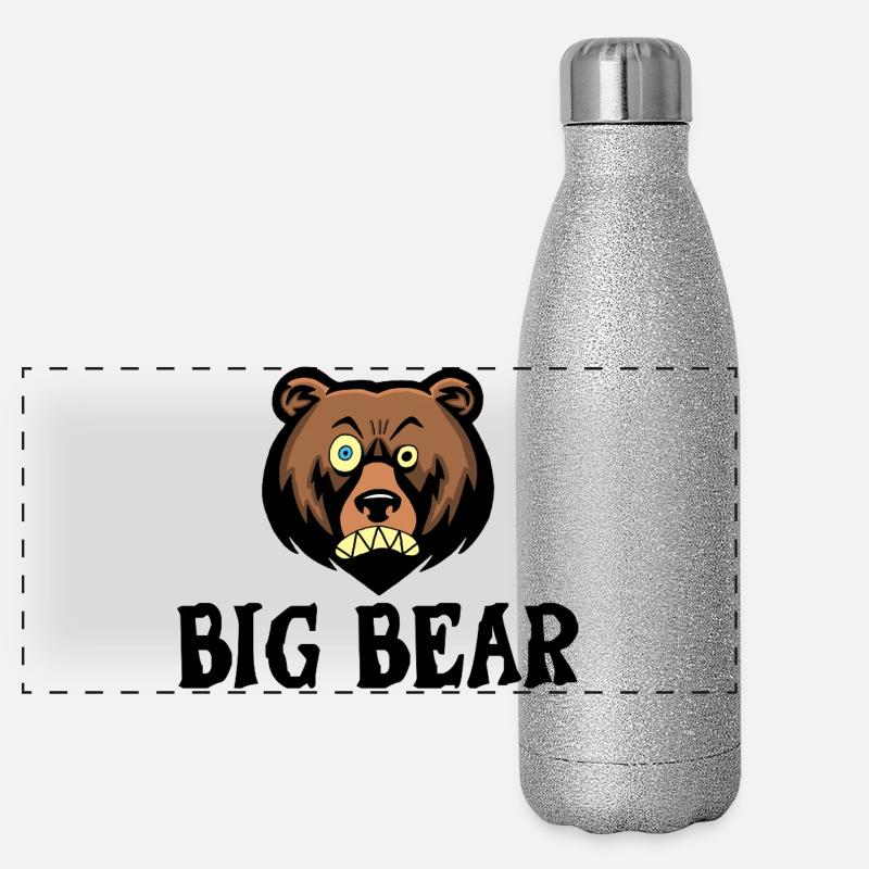 Gros ours Gourde isotherme panoramique pailletée 500 ml