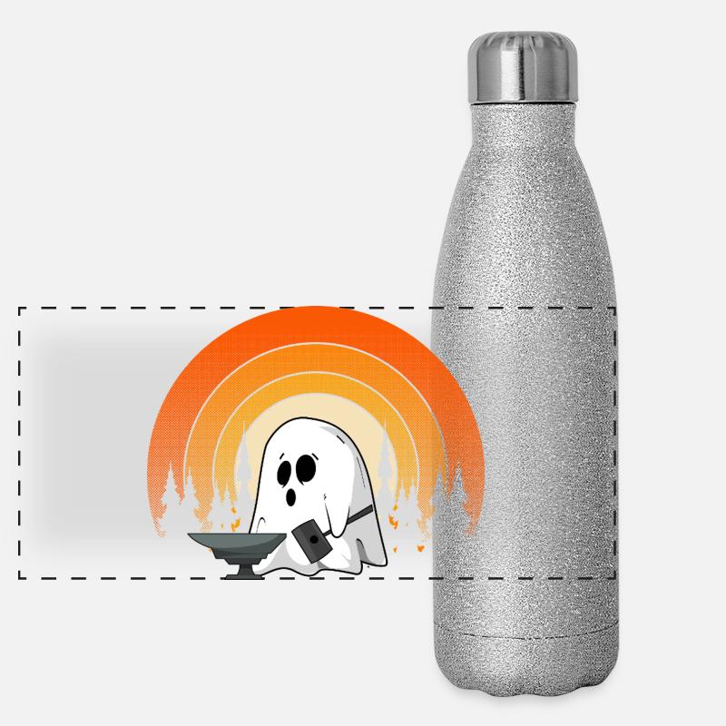 Blacksmith Ghost Halloween Haunted Forge Spirit Panoramic Glitter Thermal Bottle 500 ml