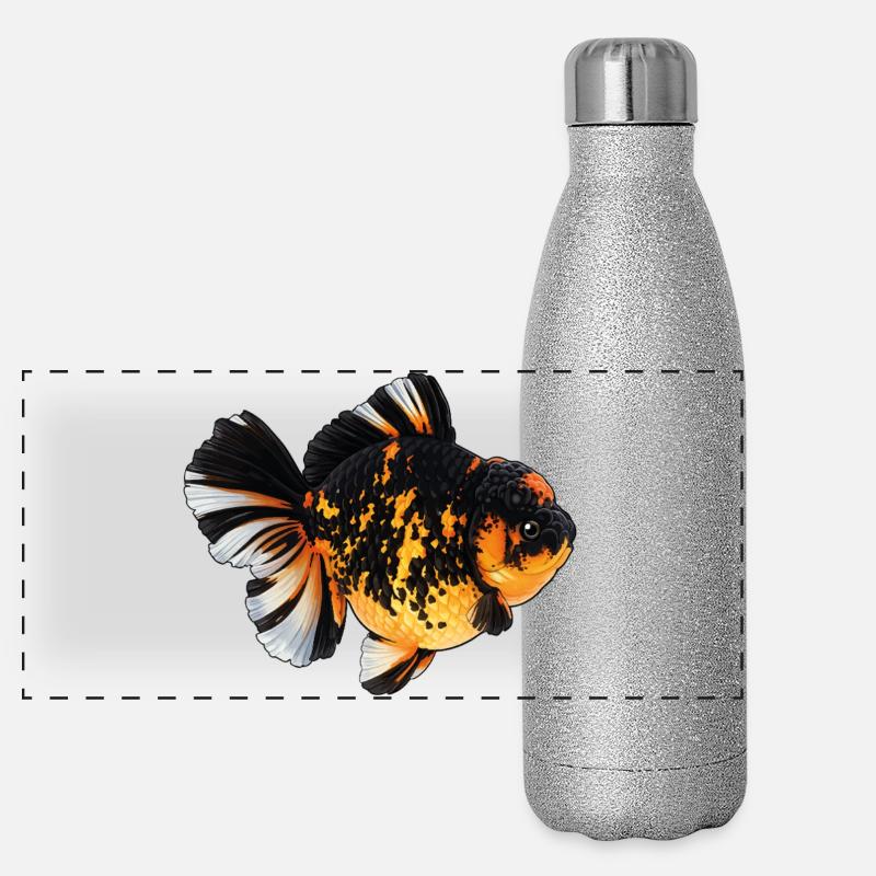 Fire Jumbo Tiger HQ Oranda Goldfish Gourde isotherme panoramique pailletée 500 ml