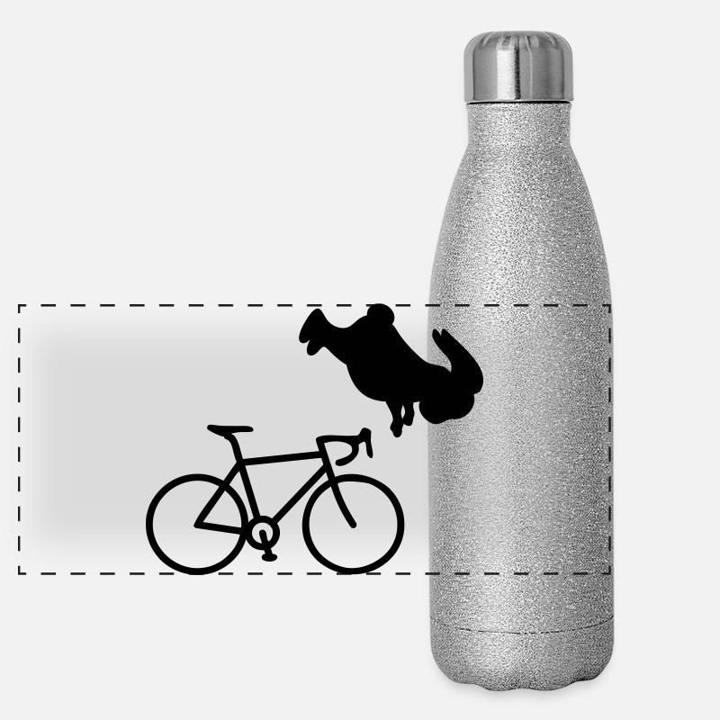 Fahrrad Radeln Hase Panorama Glitzer Isolierflasche 500 ml