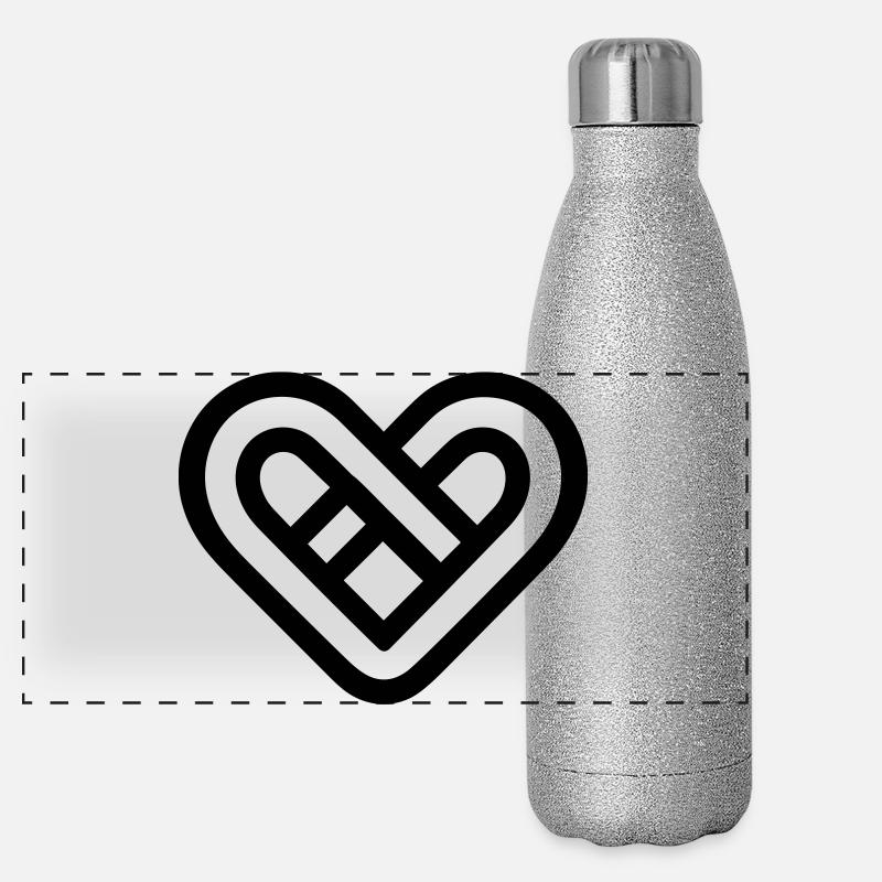 cœur infini Gourde isotherme panoramique pailletée 500 ml