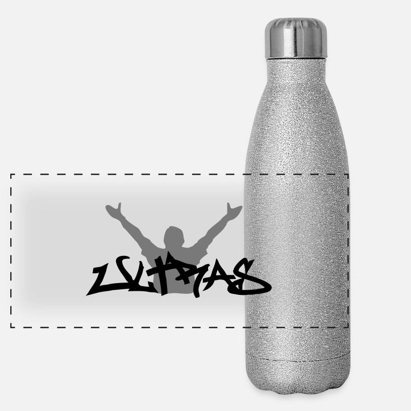 Ultras pos - Panorama Glitzer Isolierflasche 500 ml - Silber Glitzer
