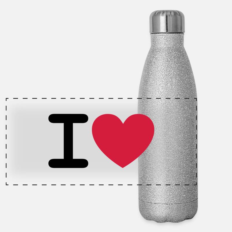 I *heart* Panoramic Glitter Thermal Bottle 500 ml