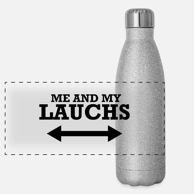 Me and my lauchs Panorama Glitzer Isolierflasche 500 ml