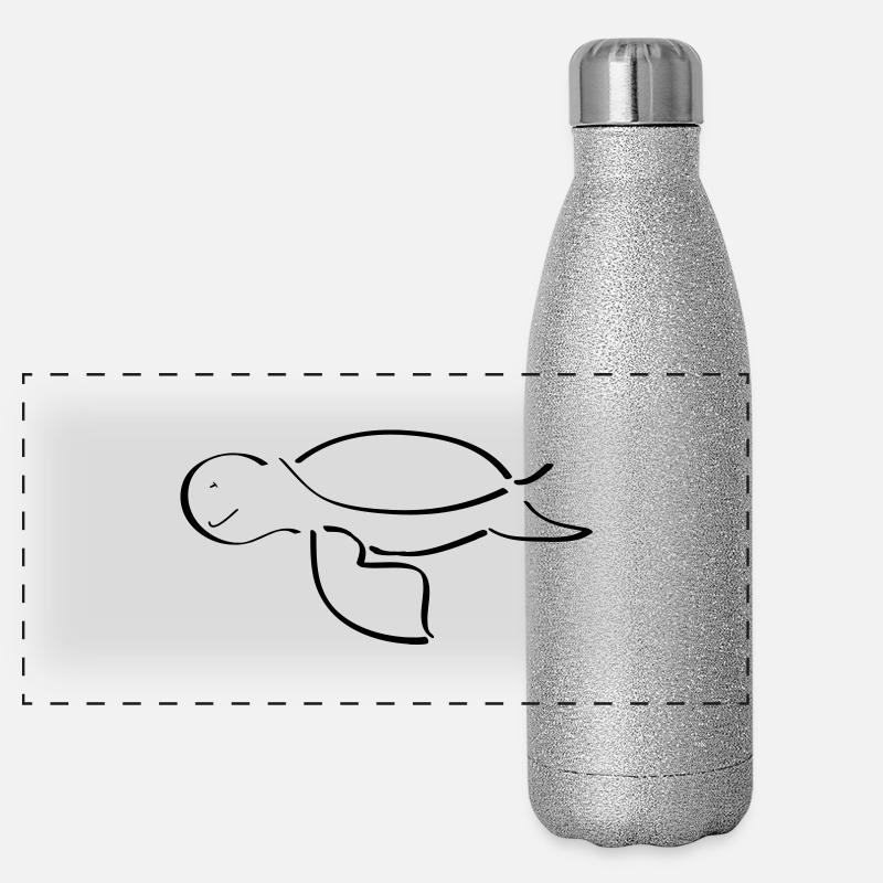 Tortue Gourde isotherme panoramique pailletée 500 ml