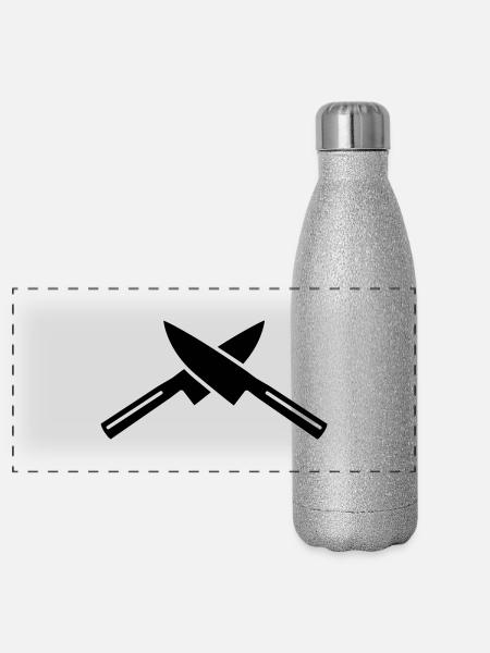 Messer - Panorama Glitzer Isolierflasche 500 ml - Silber Glitzer - Vorne