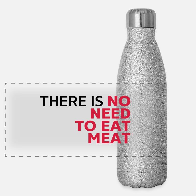 Il n'est pas nécessaire de manger de la viande, Gourde isotherme panoramique pailletée 500 ml