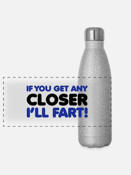 Fart - Panoramic Glitter Thermal Bottle 500 ml - silver glitter - Front