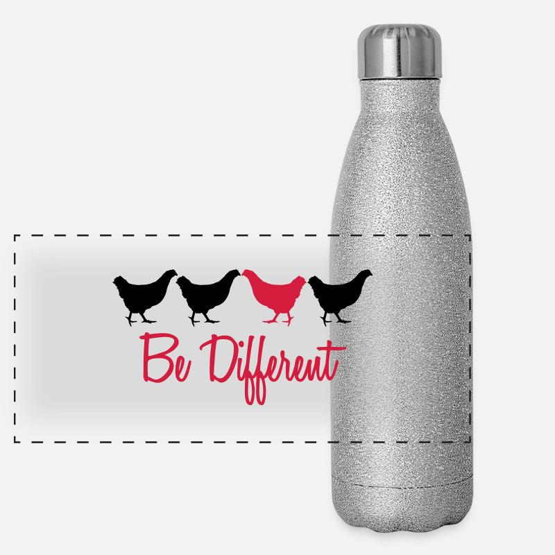 Be Different Hhs mit Text Panoramic Glitter Thermal Bottle 500 ml