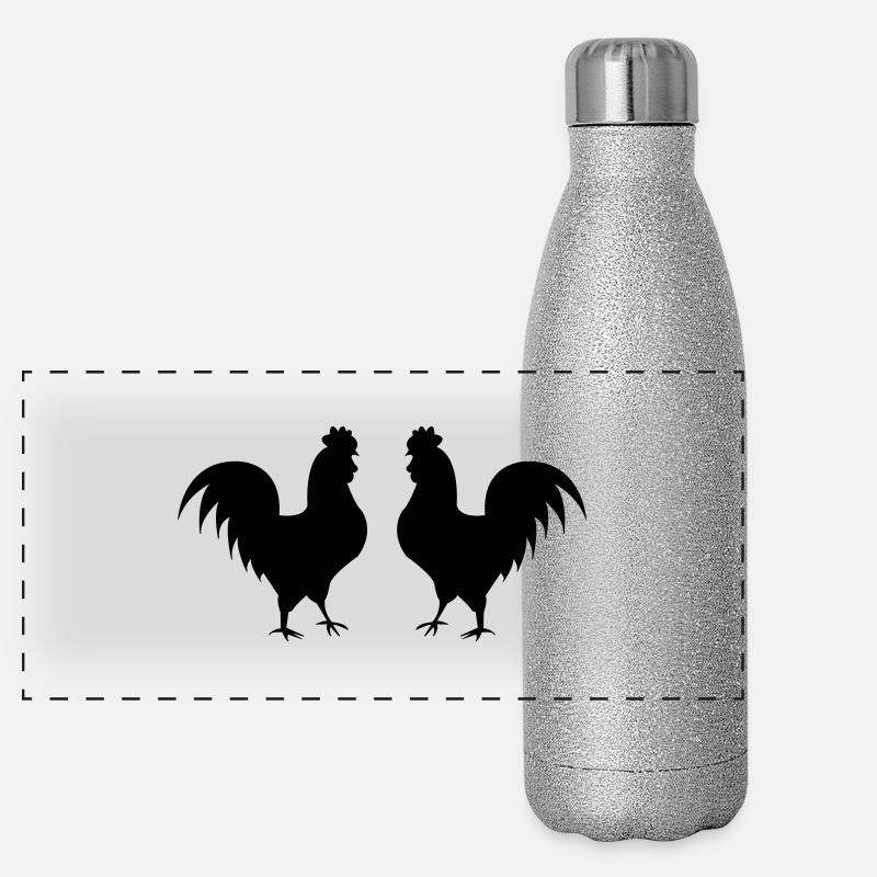 huehner Panorama Glitzer Isolierflasche 500 ml