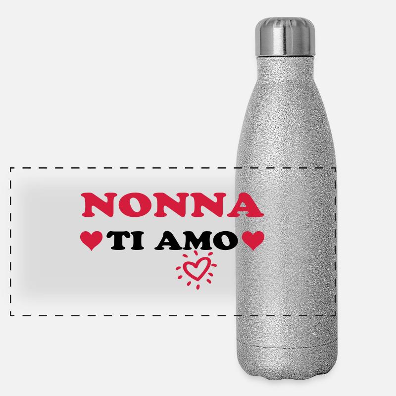 Nonna ti amo Panorama Glitzer Isolierflasche 500 ml