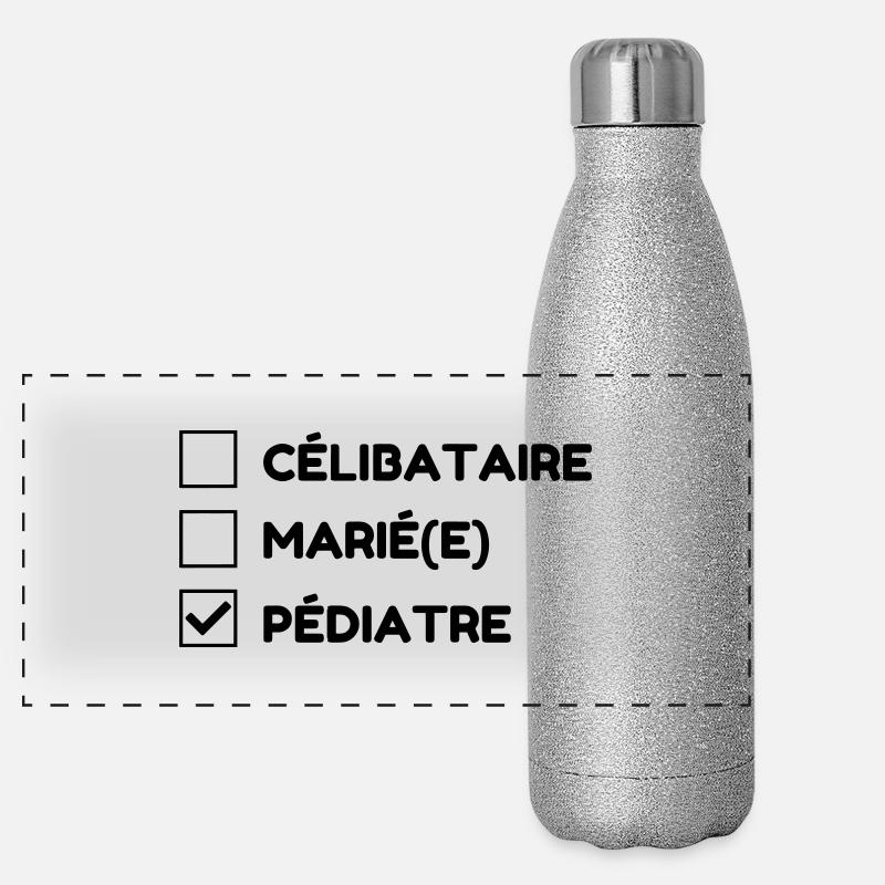 Arzt / Medizin / Kinderarzt / Kinderheilkunde Panorama Glitzer Isolierflasche 500 ml