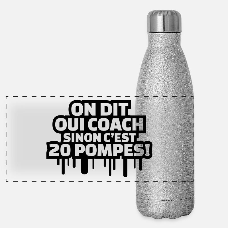On dit oui COACH sinon c'est 20 pompes! Gourde isotherme panoramique pailletée 500 ml