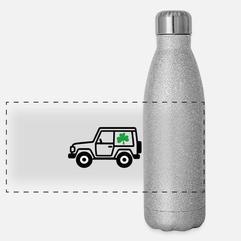 Safari mit Kleeblatt Panorama Glitzer Isolierflasche 500 ml