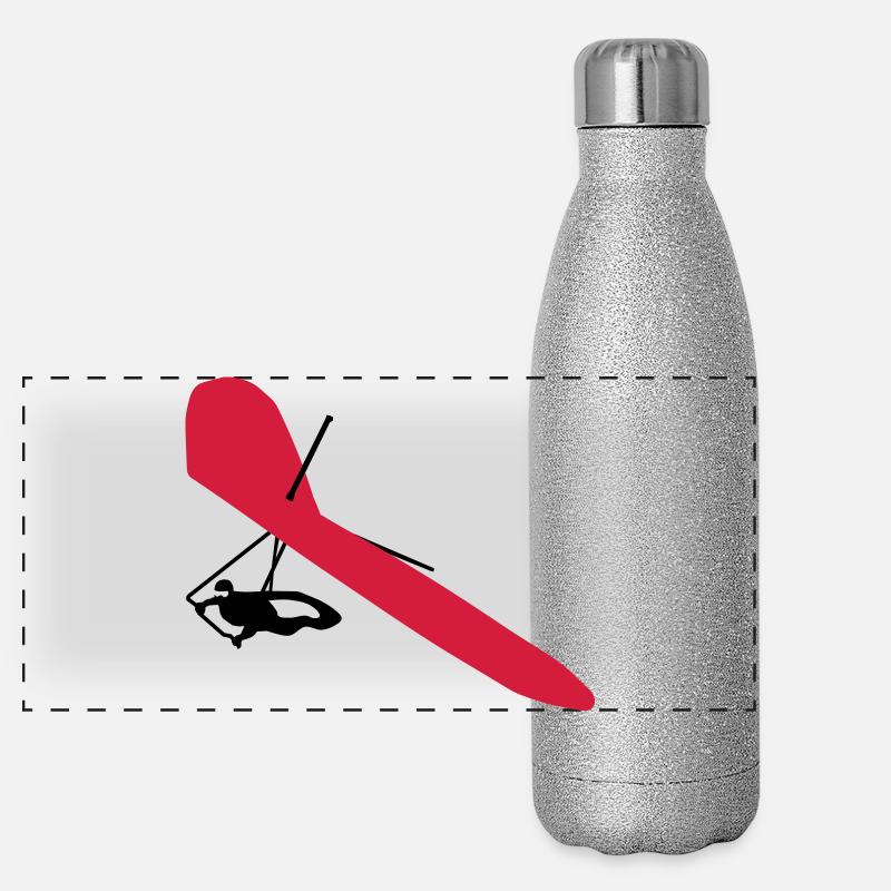 Drachenflieger Panorama Glitzer Isolierflasche 500 ml