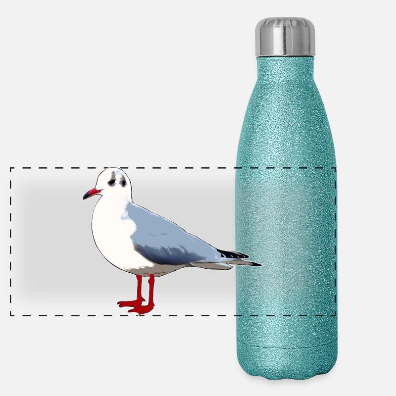 Möwe Panorama Glitzer Isolierflasche 500 ml
