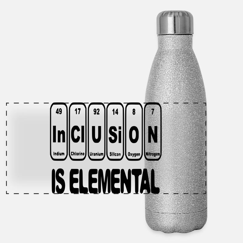 L’inclusion est élémentaire, cruciale, essentielle # Gourde isotherme panoramique pailletée 500 ml