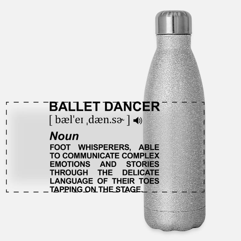 Balletttänzerin Bedeutung Panorama Glitzer Isolierflasche 500 ml