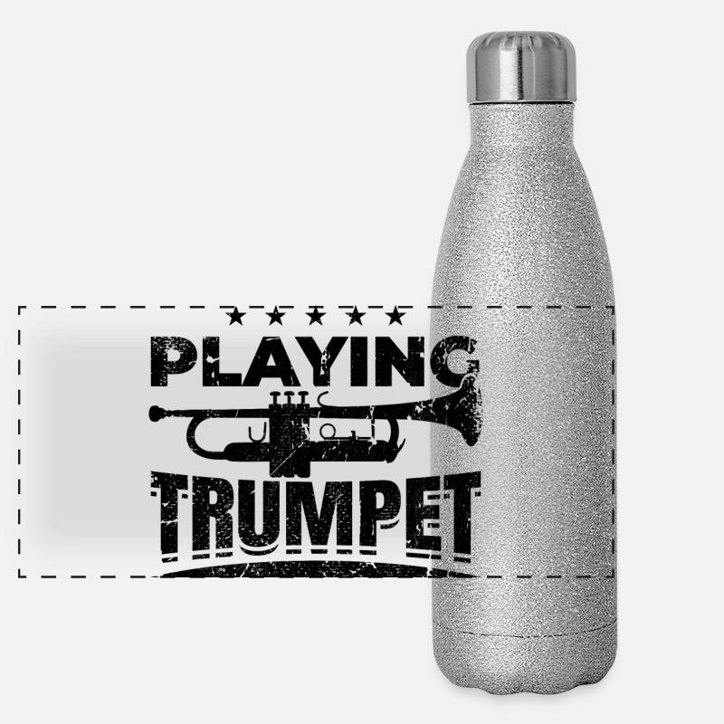Citation Trompette Gourde isotherme panoramique pailletée 500 ml