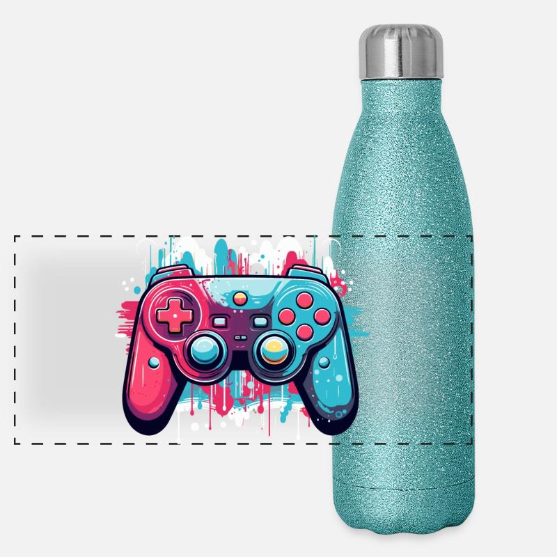 Game Controller Panorama Glitzer Isolierflasche 500 ml
