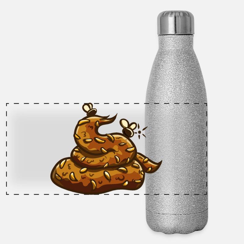 Tas de caca Uahaha ! Gourde isotherme panoramique pailletée 500 ml