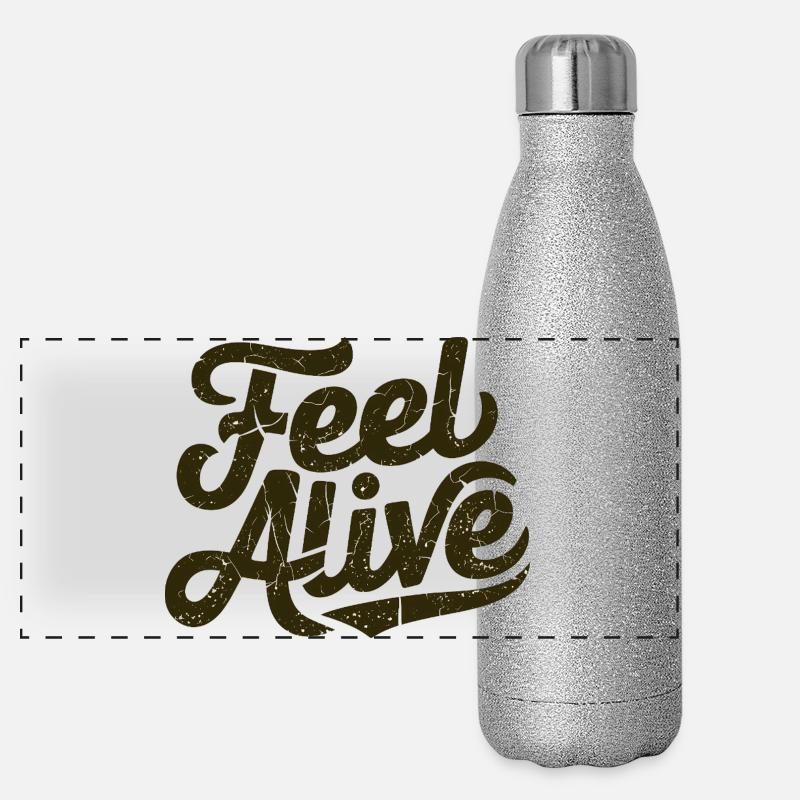 Motivierende positive Botschaft, Fee Alife Panorama Glitzer Isolierflasche 500 ml