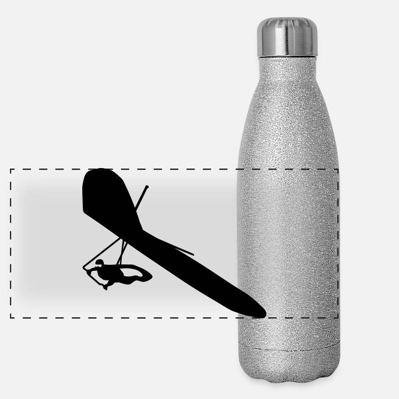 Drachenflieger Panorama Glitzer Isolierflasche 500 ml