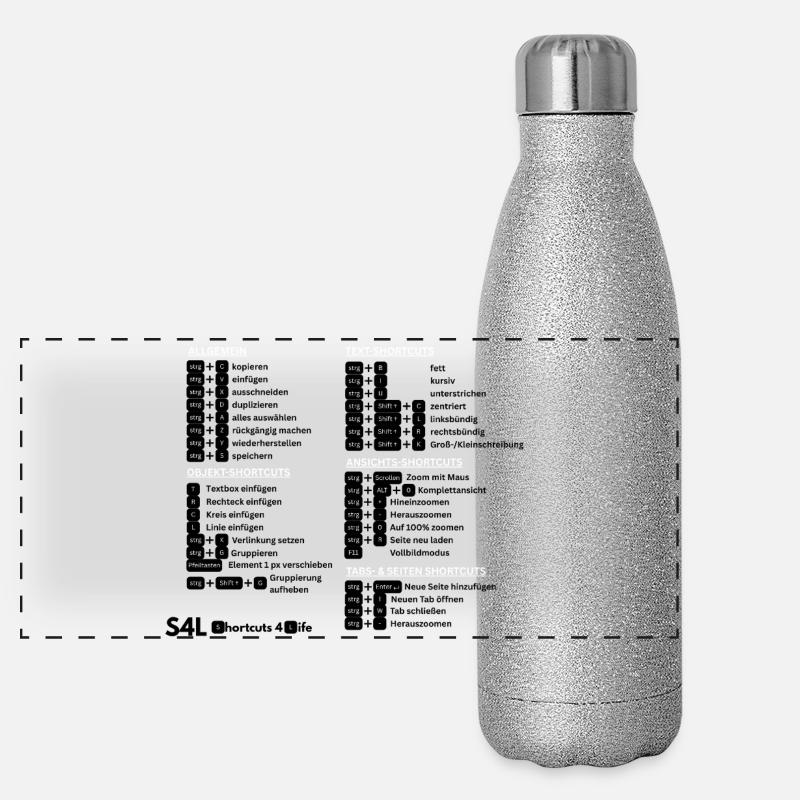 Shortcuts for design professionals! Content Creator Panoramic Glitter Thermal Bottle 500 ml