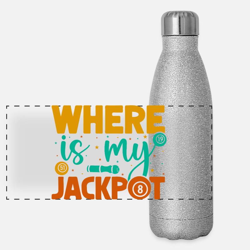Bingo Où est mon jackpot Bingo Gourde isotherme panoramique pailletée 500 ml