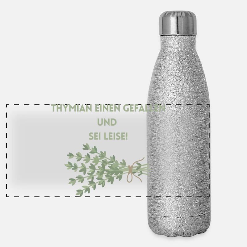 Thyme a favor and be quiet Panoramic Glitter Thermal Bottle 500 ml