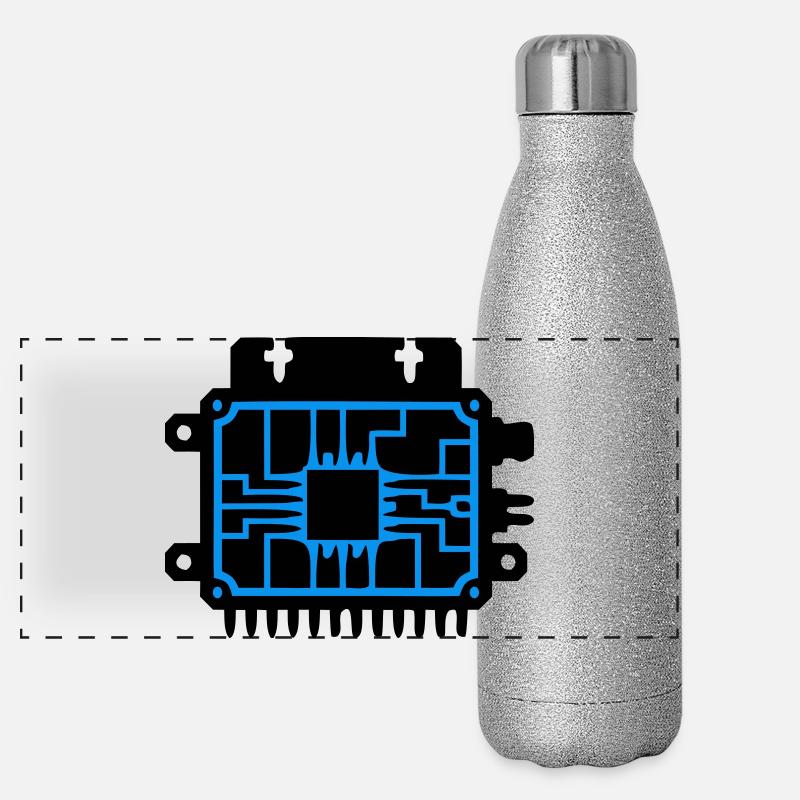 Microchip PCB IT Logo Panoramic Glitter Thermal Bottle 500 ml