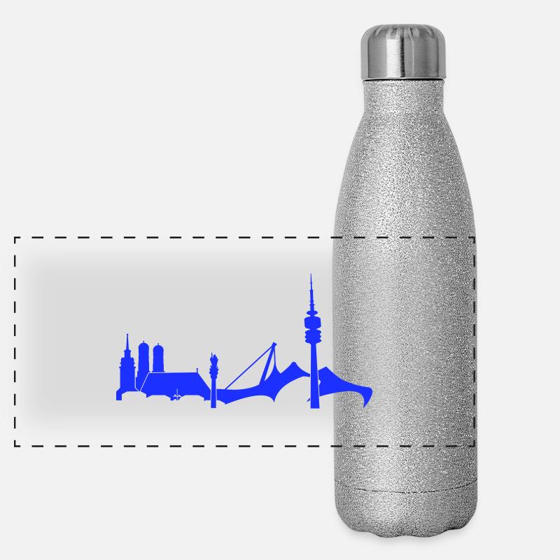 München Panorama Glitzer Isolierflasche 500 ml
