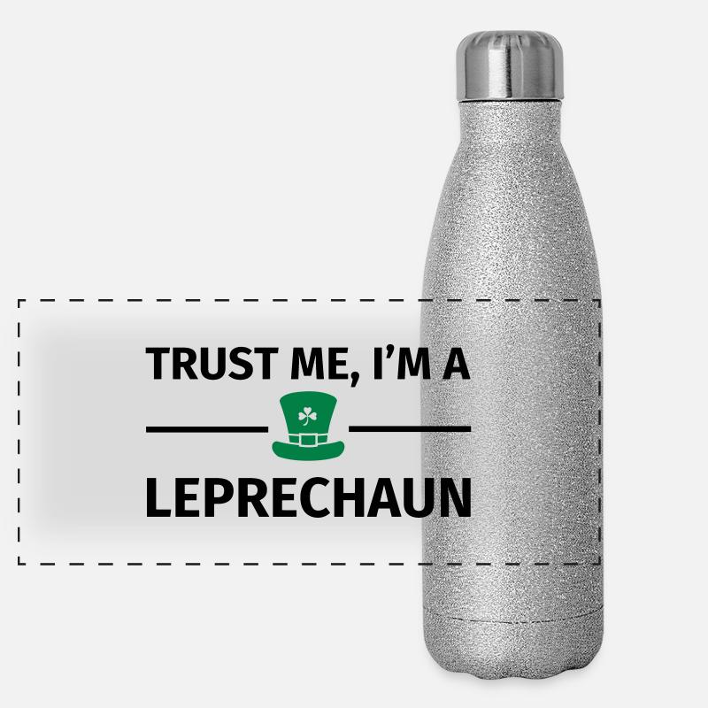 Trust Me I'm a Leprechaun Gourde isotherme panoramique pailletée 500 ml