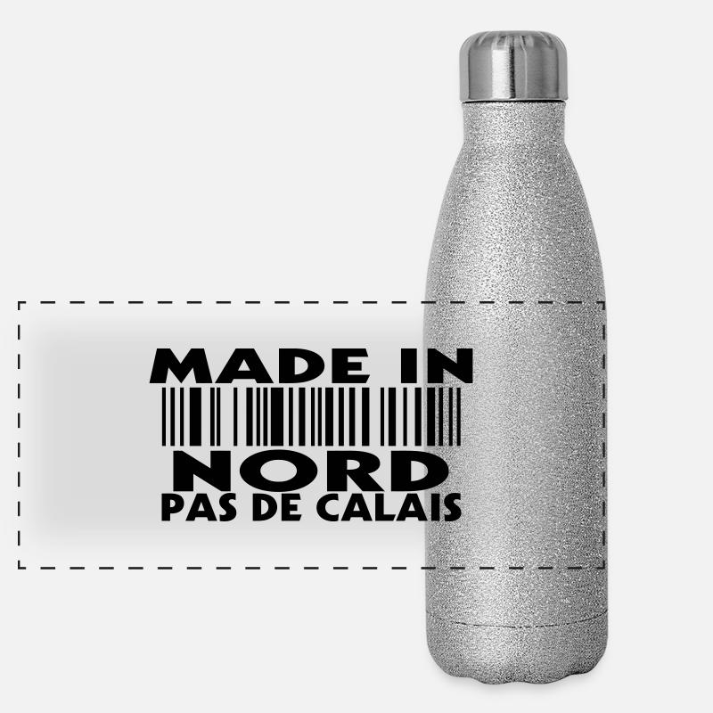 Made in NORD PAS DE Calais (1c) Panorama Glitzer Isolierflasche 500 ml