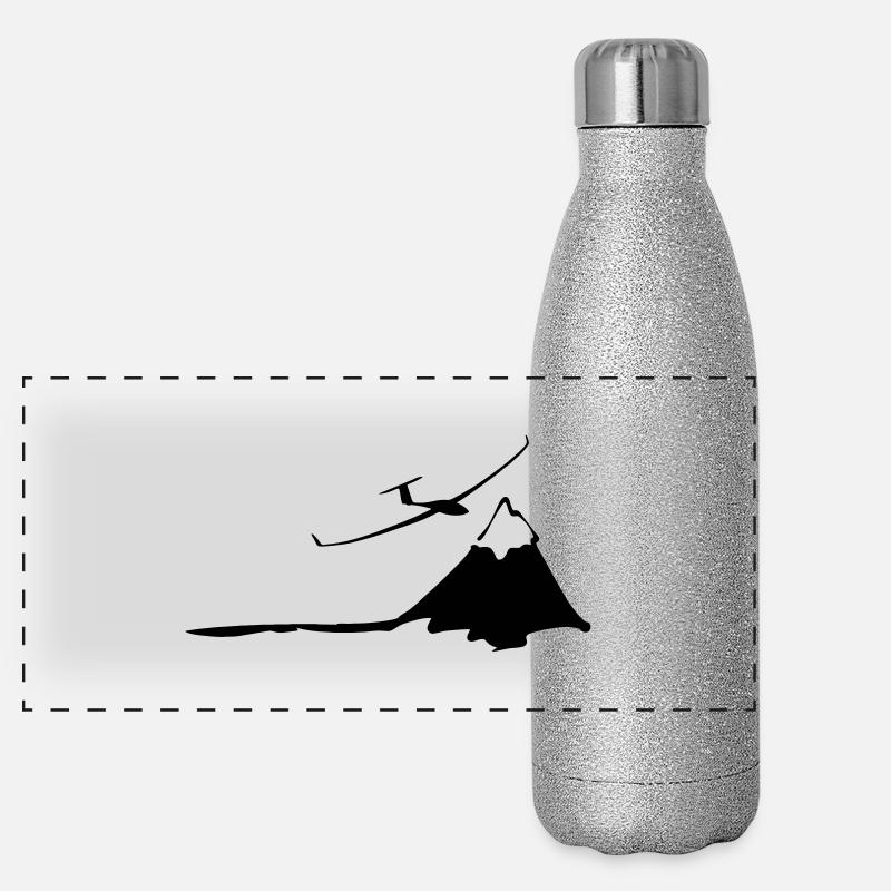 segelflugzeug Panorama Glitzer Isolierflasche 500 ml
