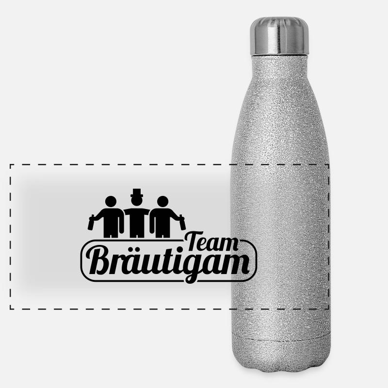 team_braeutigam_ye1 Panorama Glitzer Isolierflasche 500 ml