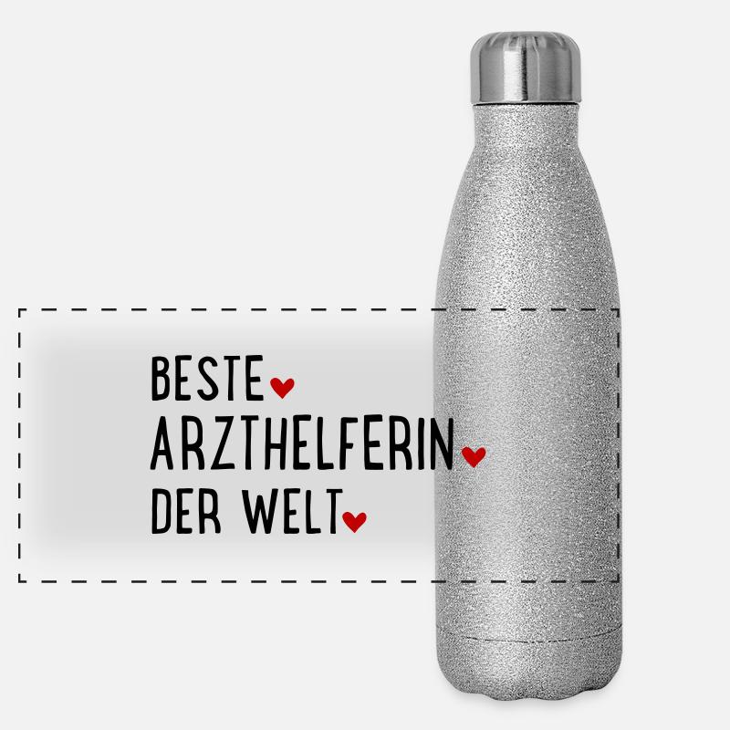 Arzthelferin Panorama Glitzer Isolierflasche 500 ml
