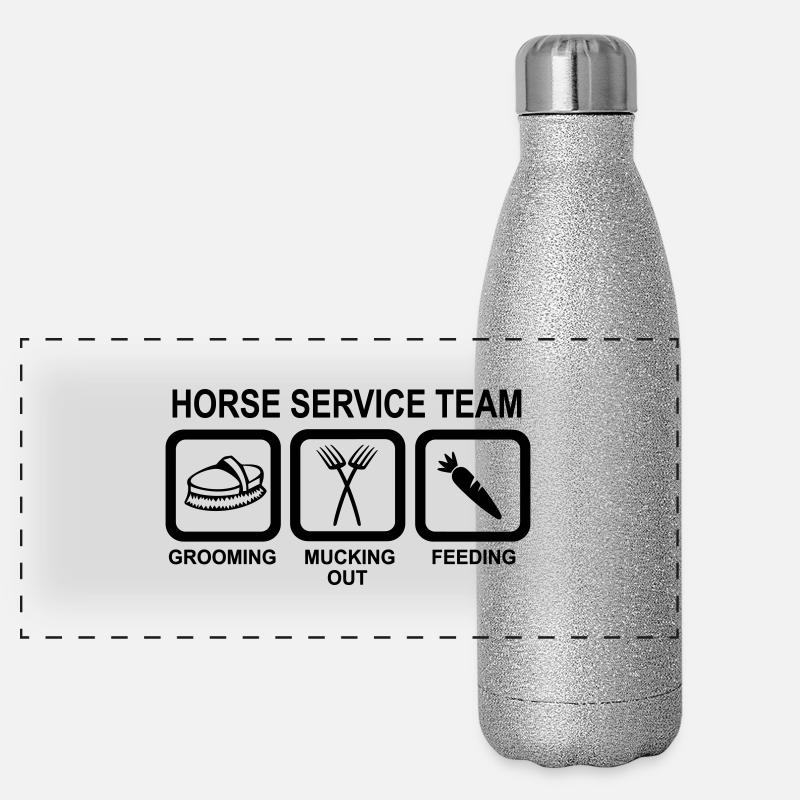 Pferdepfleger Panorama Glitzer Isolierflasche 500 ml