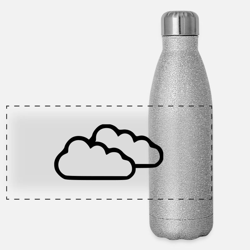 Wolken Panorama Glitzer Isolierflasche 500 ml