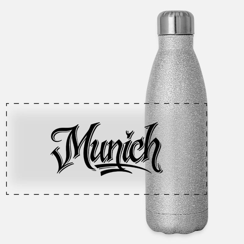 München Panorama Glitzer Isolierflasche 500 ml